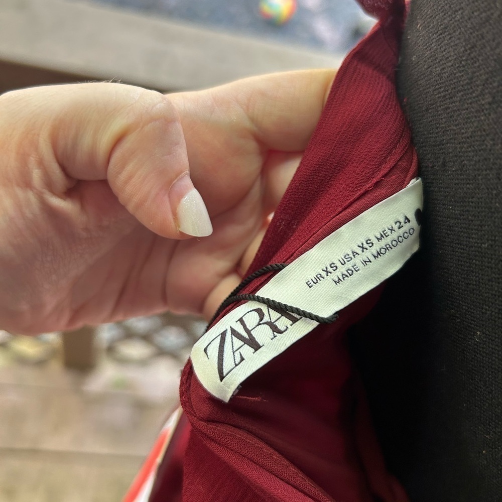 NWT Zara burgundy dress - Picture 3 of 4